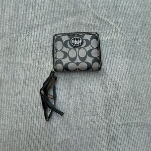 Coach Signature Black and Gray Wallet